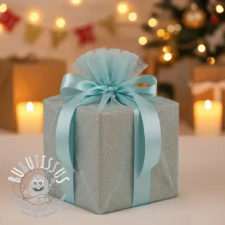 Tulle pour jupe tutu ROYAL SPARKLE light blue gold