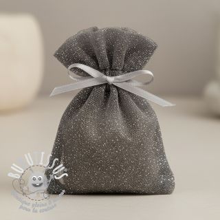 Tulle pour jupe tutu ROYAL SPARKLE dark grey silver