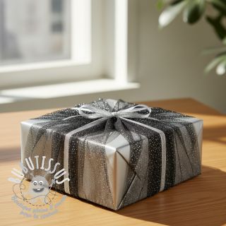 Tulle pour jupe tutu ROYAL SPARKLE black silver