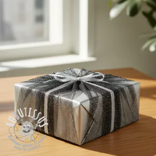 Tulle pour jupe tutu ROYAL SPARKLE black silver