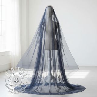 Tulle pour jupe tutu ROYAL SPARKLE navy silver