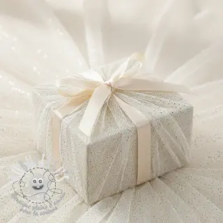 Tulle pour jupe tutu ROYAL SPARKLE white gold