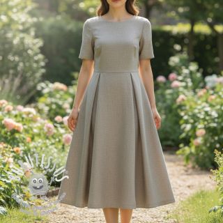 Tissu mélange lin et cotton Lico beige