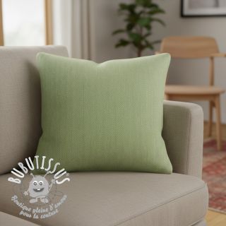 Tissu mélange lin et cotton Fishbone lime