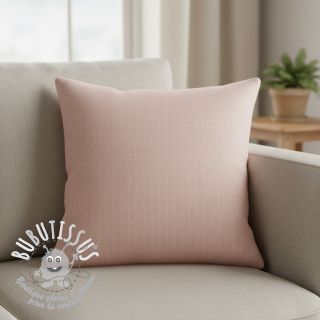 Tissu mélange lin et cotton Fishbone pink