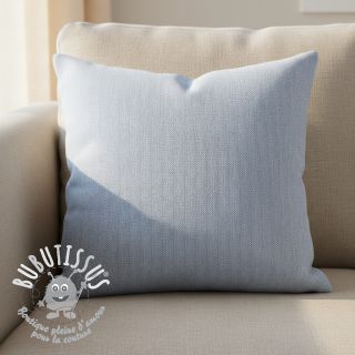 Tissu mélange lin et cotton Fishbone light blue