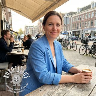 Tissu mélange lin et cotton Fishbone cobalt