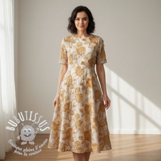 Tissu coton TIE DYE EMBROIDERY Swingy design A