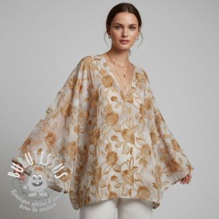 Tissu coton TIE DYE EMBROIDERY Swingy design A