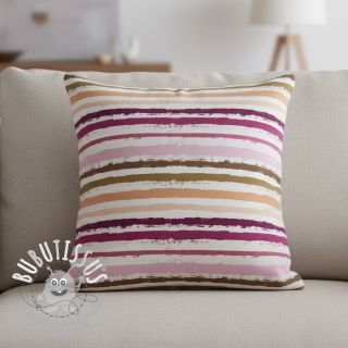Tissu coton Big stripes Snoozy old pink