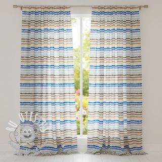 Tissu coton Big stripes Snoozy old blue