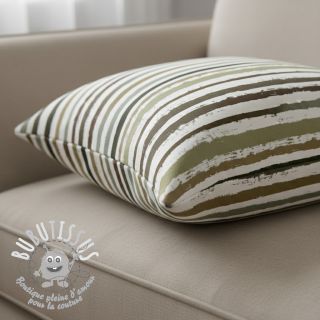 Tissu coton Big stripes Snoozy taupe