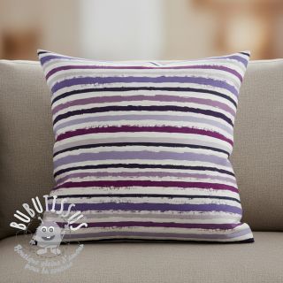 Tissu coton Big stripes Snoozy violet
