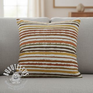 Tissu coton Small stripes Snoozy brick