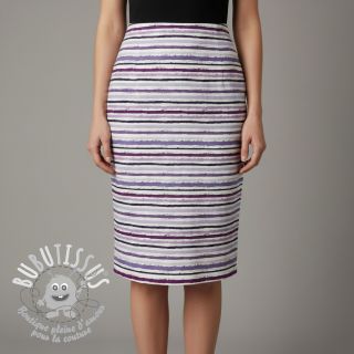 Tissu coton Small stripes Snoozy violet