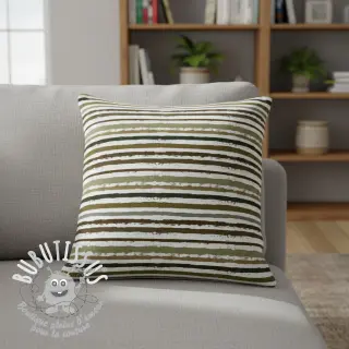 Tissu coton Small stripes Snoozy taupe