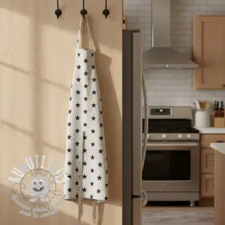 Tissu coton Stars white/navy