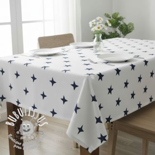 Tissu coton Stars white/navy