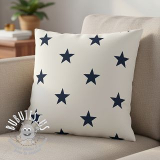 Tissu coton Stars white/navy