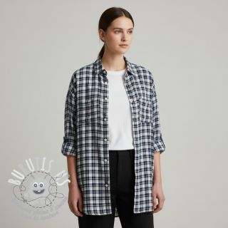 Tissu coton YARN DYED CHECK BRUSHED Silva design B