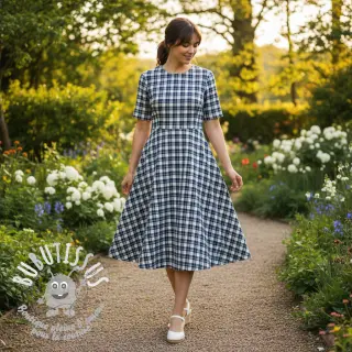 Tissu coton YARN DYED CHECK BRUSHED Silva design B