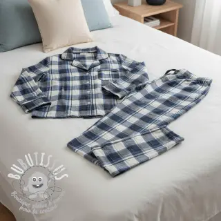 Tissu coton YARN DYED CHECK BRUSHED Silva design A