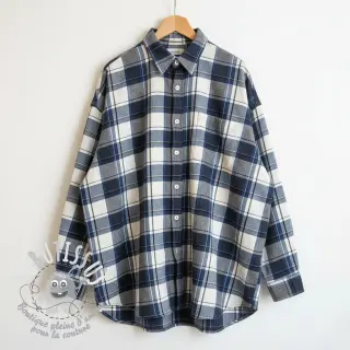 Tissu coton YARN DYED CHECK BRUSHED Silva design A
