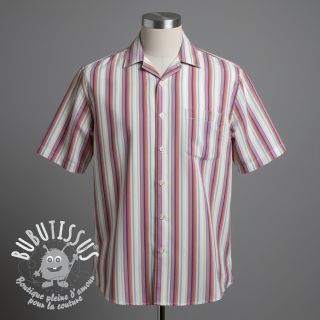 Tissu coton YARN DYED Line multi