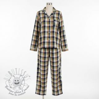 Tissu coton YARN DYED Square pickle