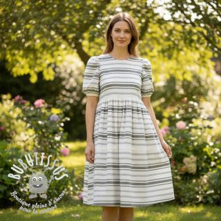 Tissu coton YARN DYED Structure army green