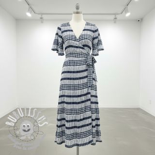 Tissu coton YARN DYED Stripe navy