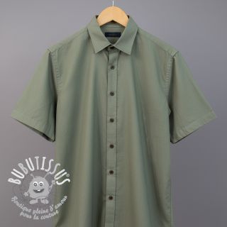 Tissu Popeline de coton olive