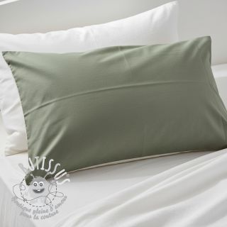 Tissu Popeline de coton olive