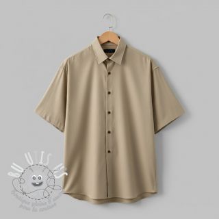 Tissu Popeline de coton light brown