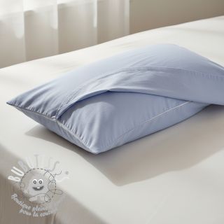 Tissu Popeline de coton light blue lavender