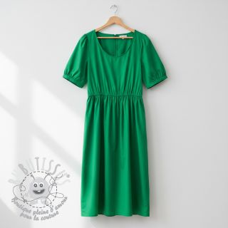 Tissu Popeline de coton kelly green