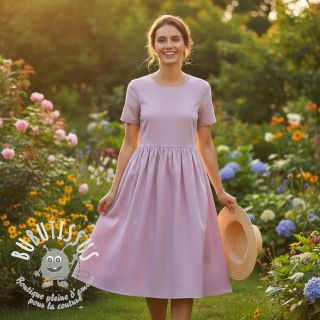 Tissu Popeline de coton dark powder