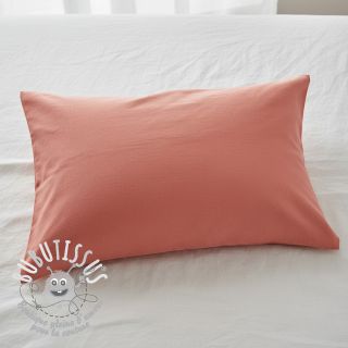Tissu Popeline de coton dark coral