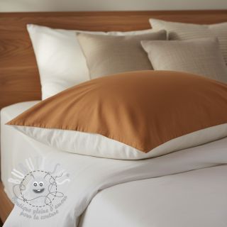 Tissu Popeline de coton dark cognac