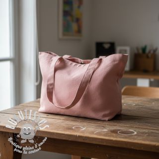 Tissu Popeline de coton dark rose