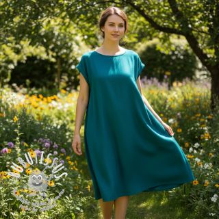 Tissu Popeline de coton forest petrol