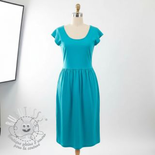 Tissu Popeline de coton light turquoise