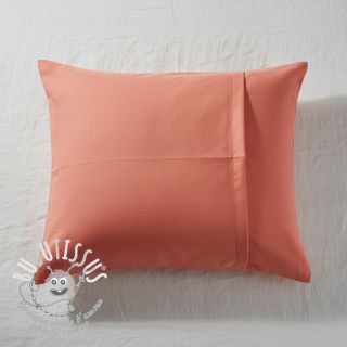 Tissu Popeline de coton coral