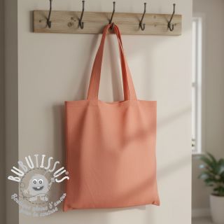 Tissu Popeline de coton coral