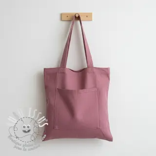 Tissu Popeline de coton mauve