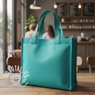 Tissu Popeline de coton turquoise