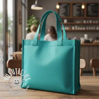 Tissu Popeline de coton turquoise