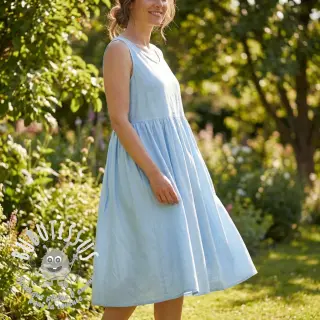 Tissu Popeline de coton blue