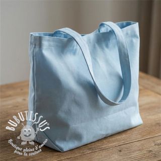 Tissu Popeline de coton blue