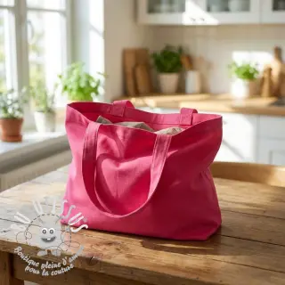 Tissu Popeline de coton pink